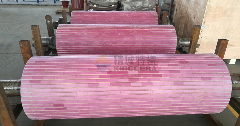 Z6尊龙特瓷皮带机耐磨陶瓷滚筒防磨解决规划