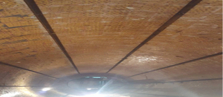 湖北某烧结厂圆筒混合机使用Z6尊龙耐磨陶瓷衬板